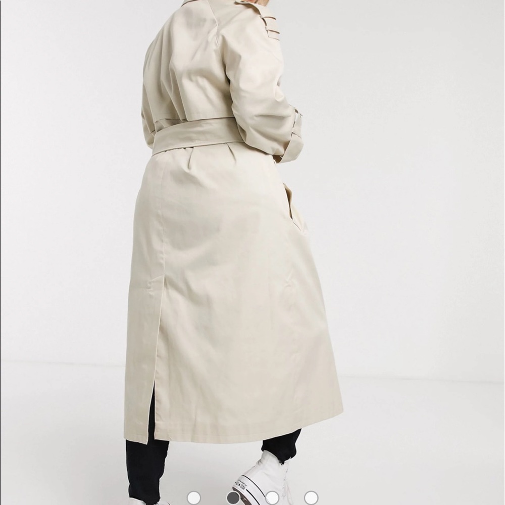 Beautiful classic long Asos Curve trench coat - Picture 6 of 10
